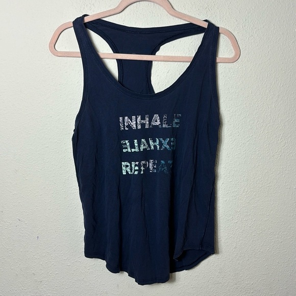 🎈4 LISTINGS FOR $20 Lululemon Inhale Exhale Repeat Tank Top dark navy blue XS - Picture 1 of 7